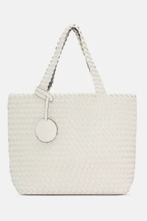 Tote Bag Flätad - White Silver