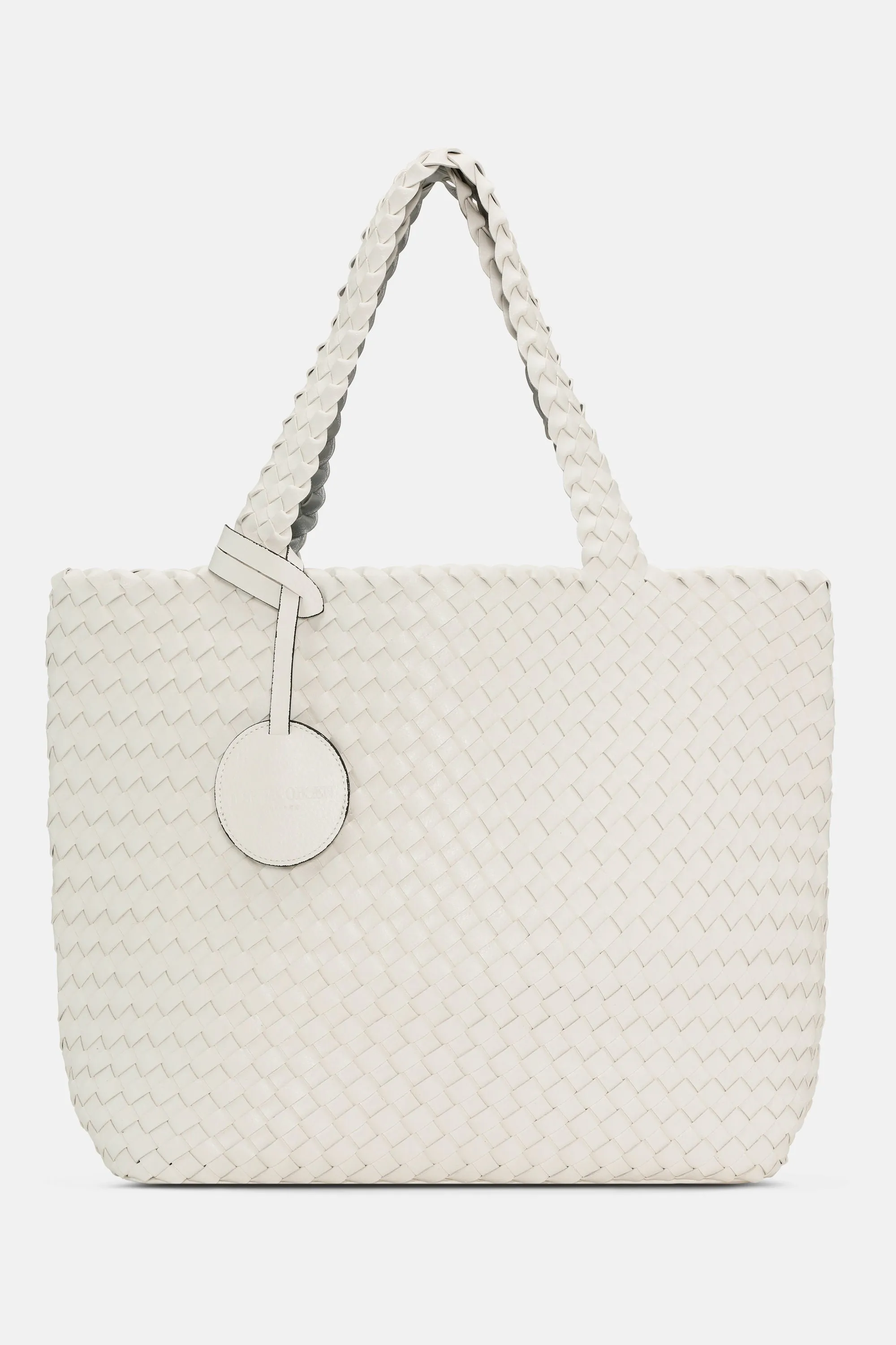 Tote Bag Flätad - White Silver
