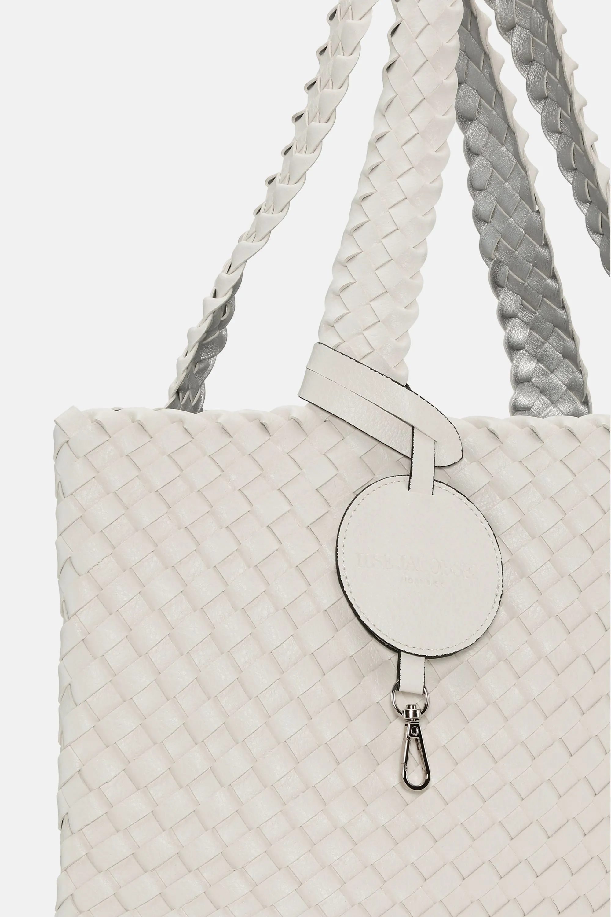 Tote Bag Flätad - White Silver