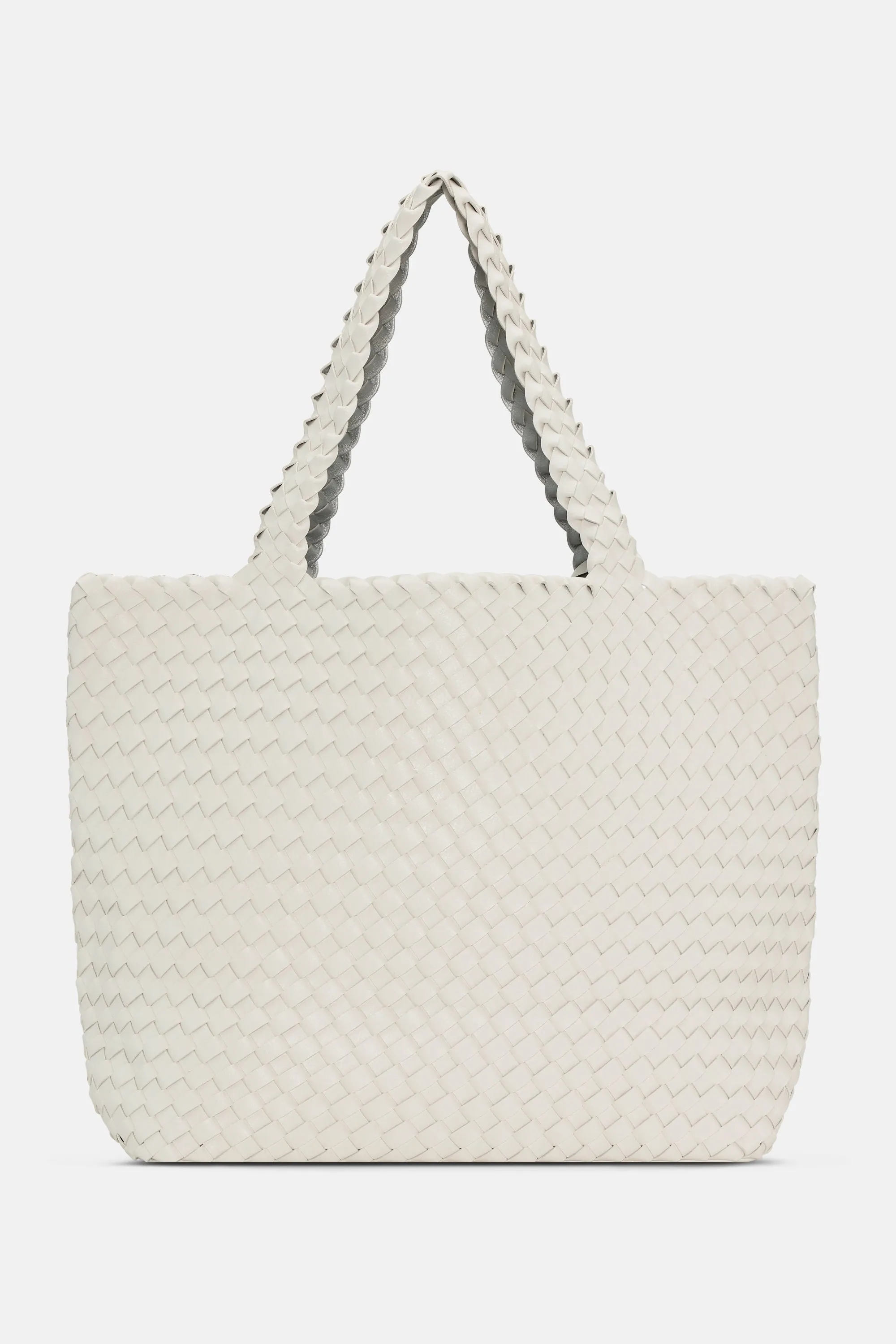 Tote Bag Flätad - White Silver