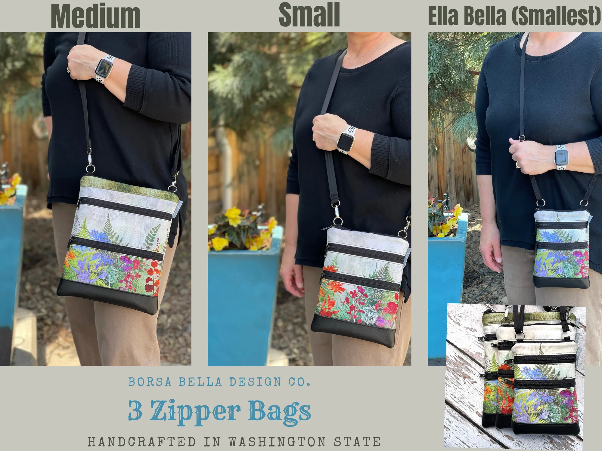 Travel Bags Crossbody Purse - Cross Body - Faux Leather - Tablet Purse -  Hawiian Hibiscus Flower  Fabric