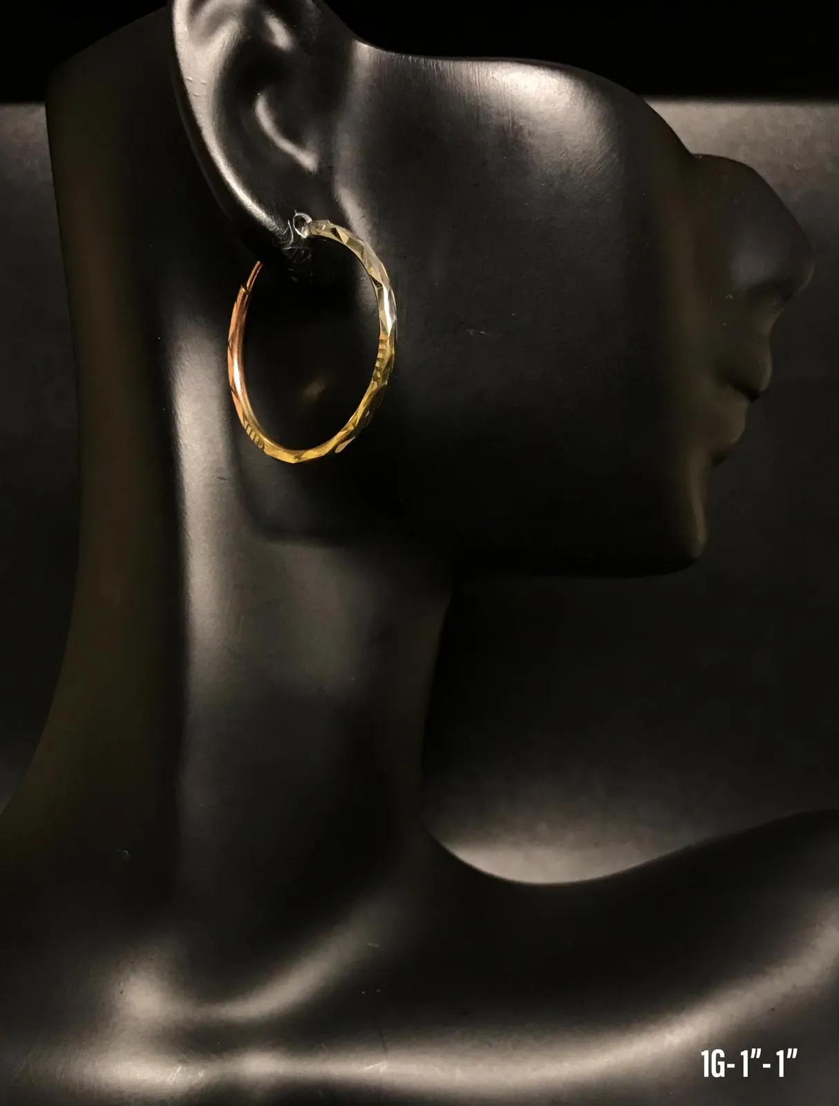 Tri-Color Hoop Earrings 10K solid gold