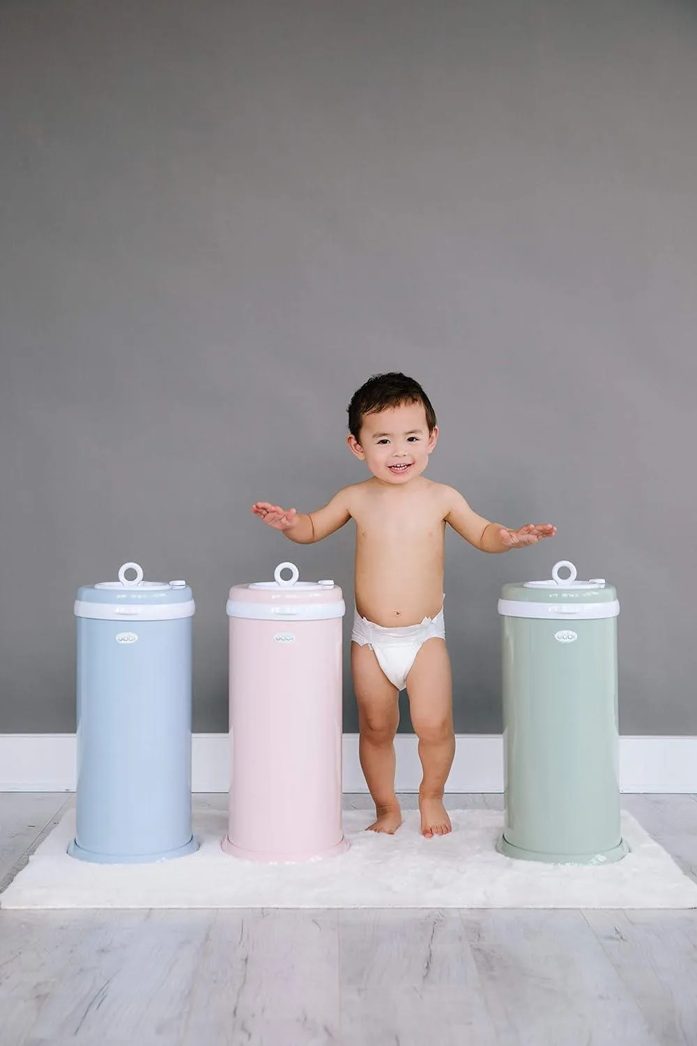 Ubbi Diaper Pail   Matte Open Water Bottle Bundle | Durable, Practical & Stylish