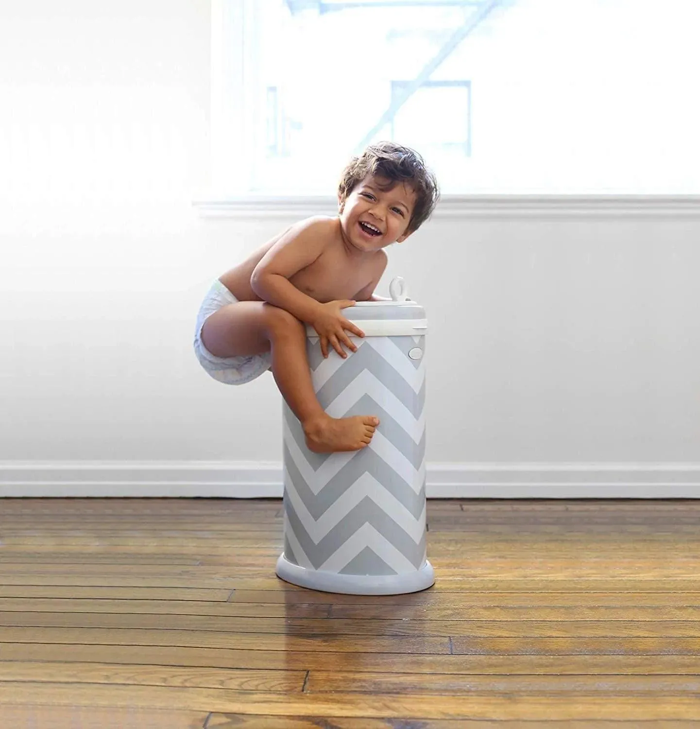 Ubbi Diaper Pail   Matte Open Water Bottle Bundle | Durable, Practical & Stylish
