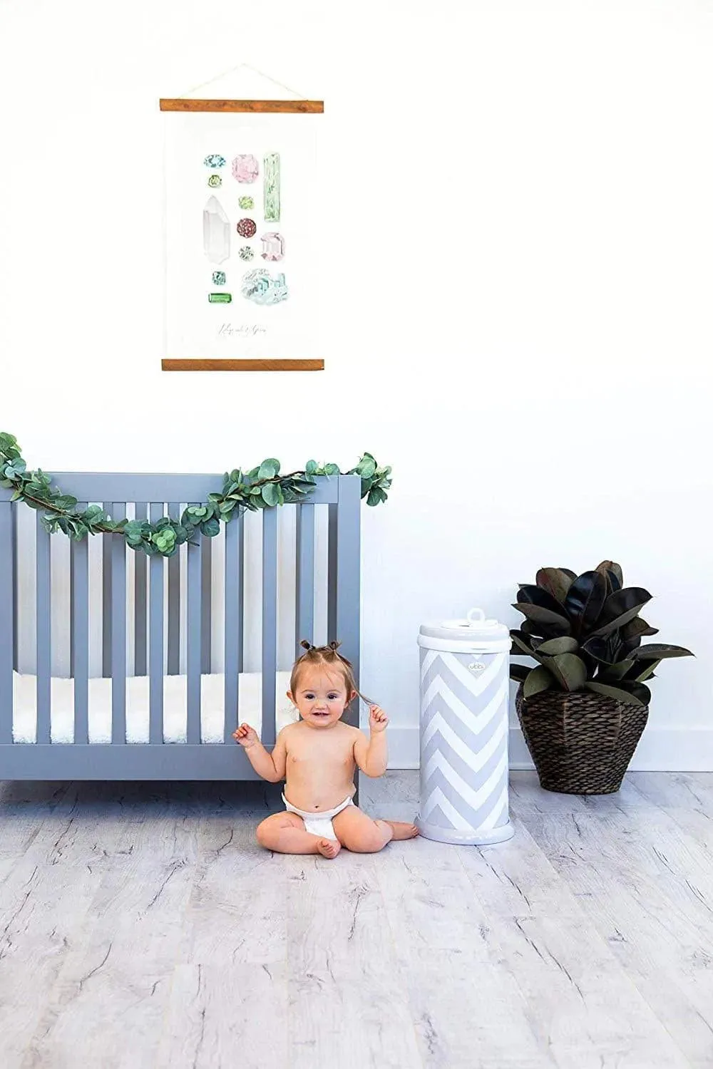 Ubbi Diaper Pail   Matte Open Water Bottle Bundle | Durable, Practical & Stylish