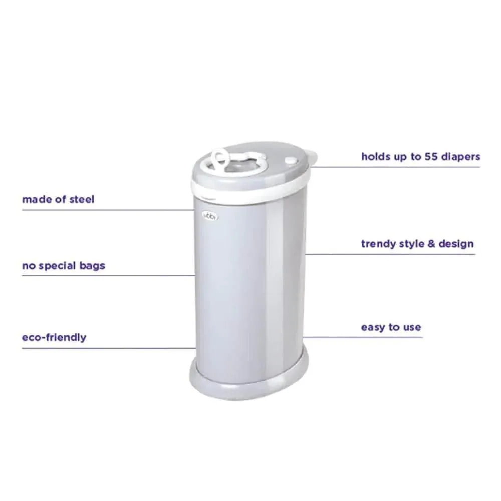 Ubbi Diaper Pail   Matte Open Water Bottle Bundle | Durable, Practical & Stylish