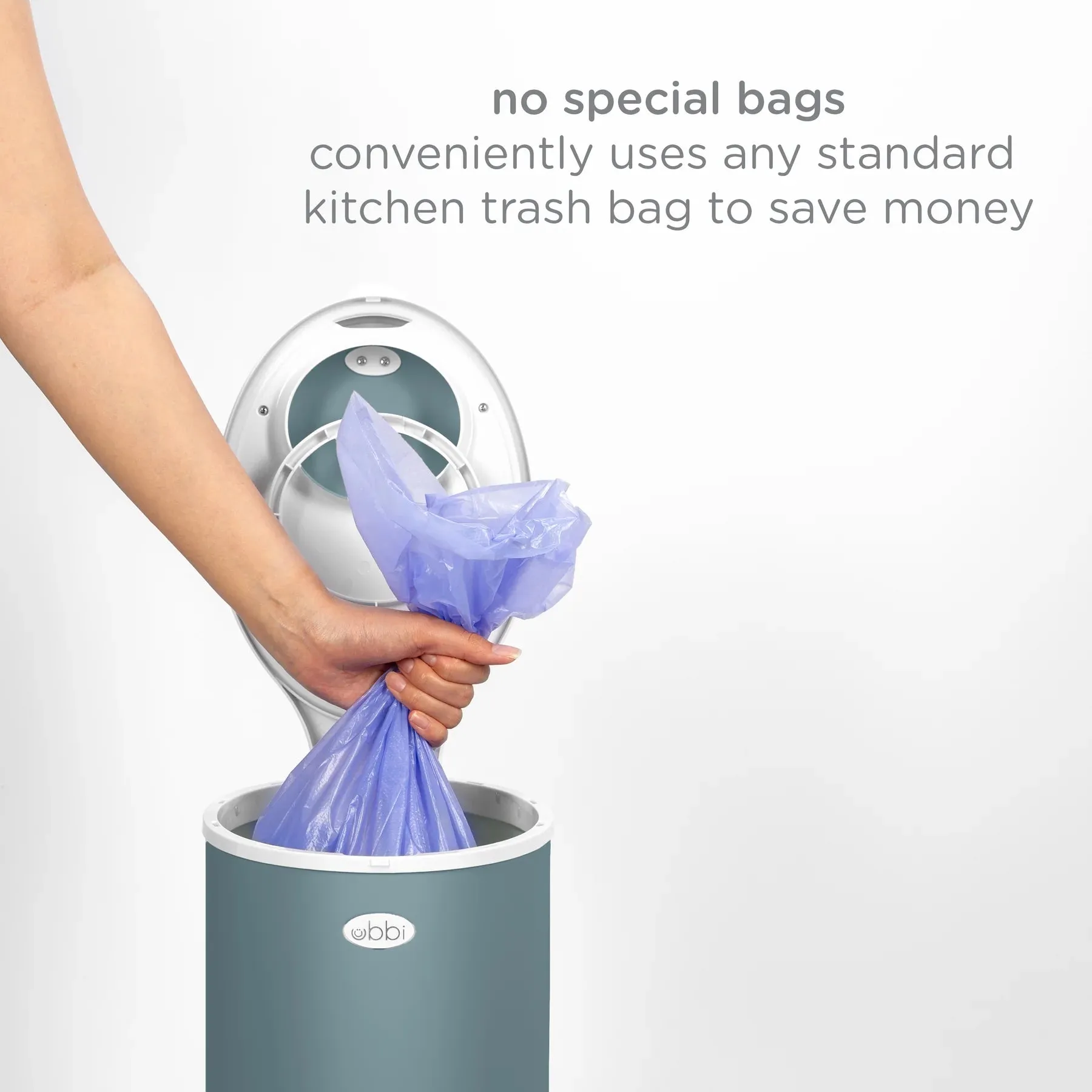 Ubbi Diaper Pail   Matte Open Water Bottle Bundle | Durable, Practical & Stylish