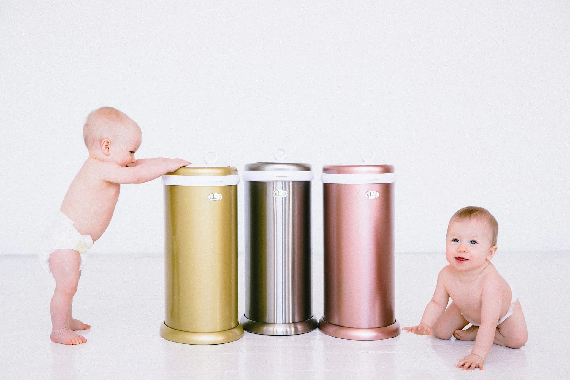 Ubbi Diaper Pail - Stainless Steel Chrome