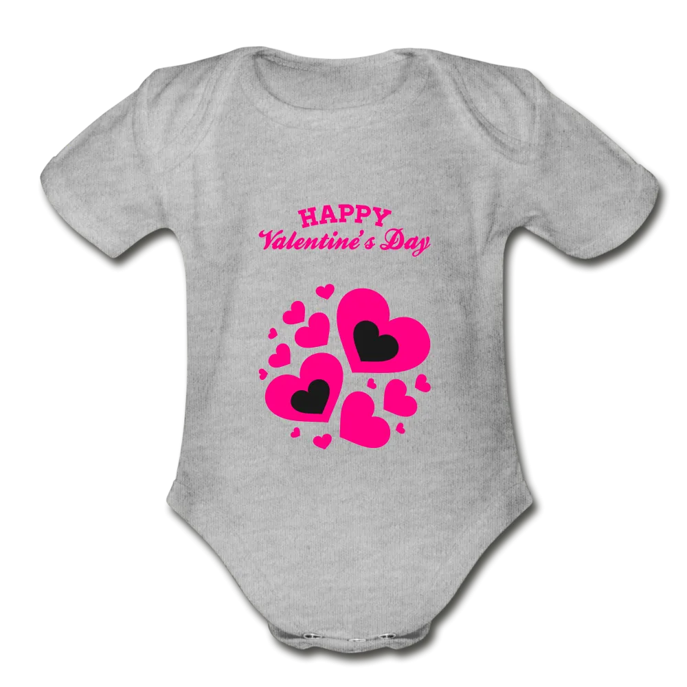 Valentine’s Organic Short Sleeve Baby Bodysuit
