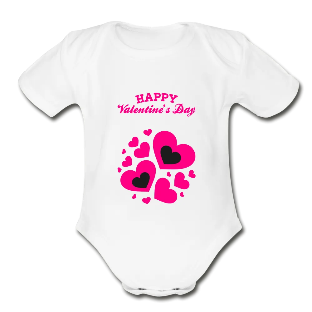 Valentine’s Organic Short Sleeve Baby Bodysuit