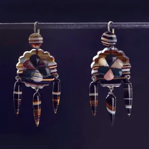 Victorian Scottish Agate Drop Earrings