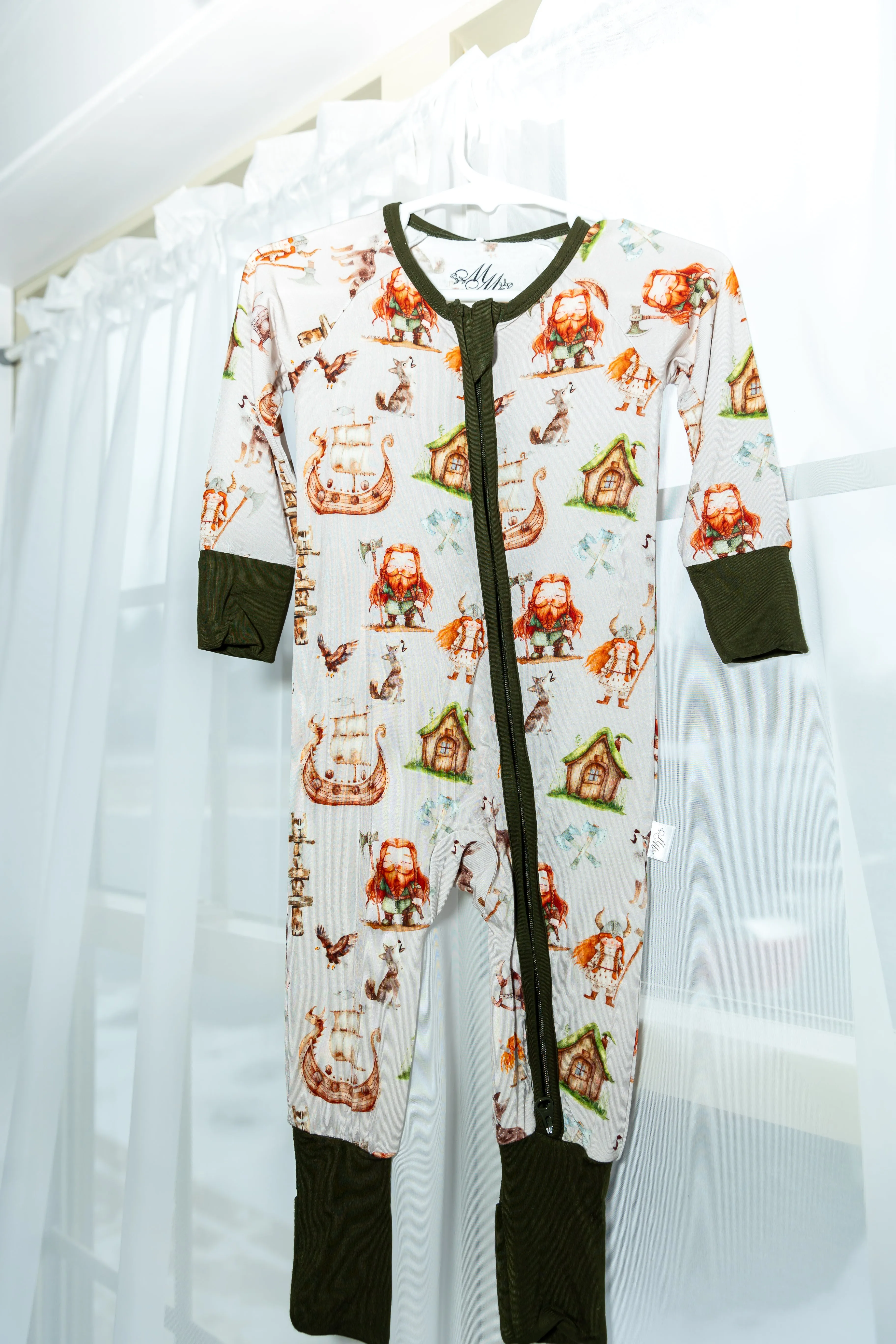 Viking Voyage Convertible Romper Pajamas