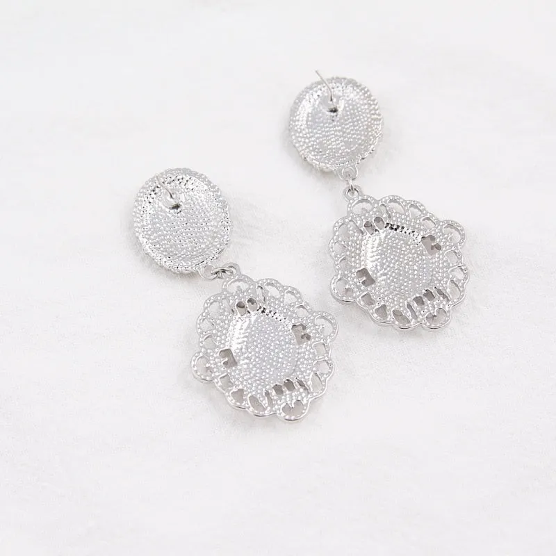 Vintage Flower Fashion Drop Earrings