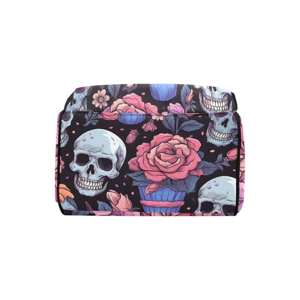 Vintage Skull Diaper Bag, Dark Anatomy Diaper Bag, Whimsigoth Baby Accessories, Dark Academia Baby Bag Alternative Mom Backpack Diaper Bag