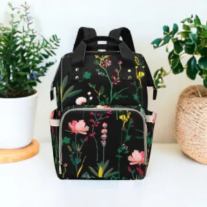 Vintage Woodland Diaper Bag, Dark Nature Diaper Backpack, Dark Forestcore Baby Bag, Witchy Diaper Bag, Naturalist Baby Bag Goblincore Diaper