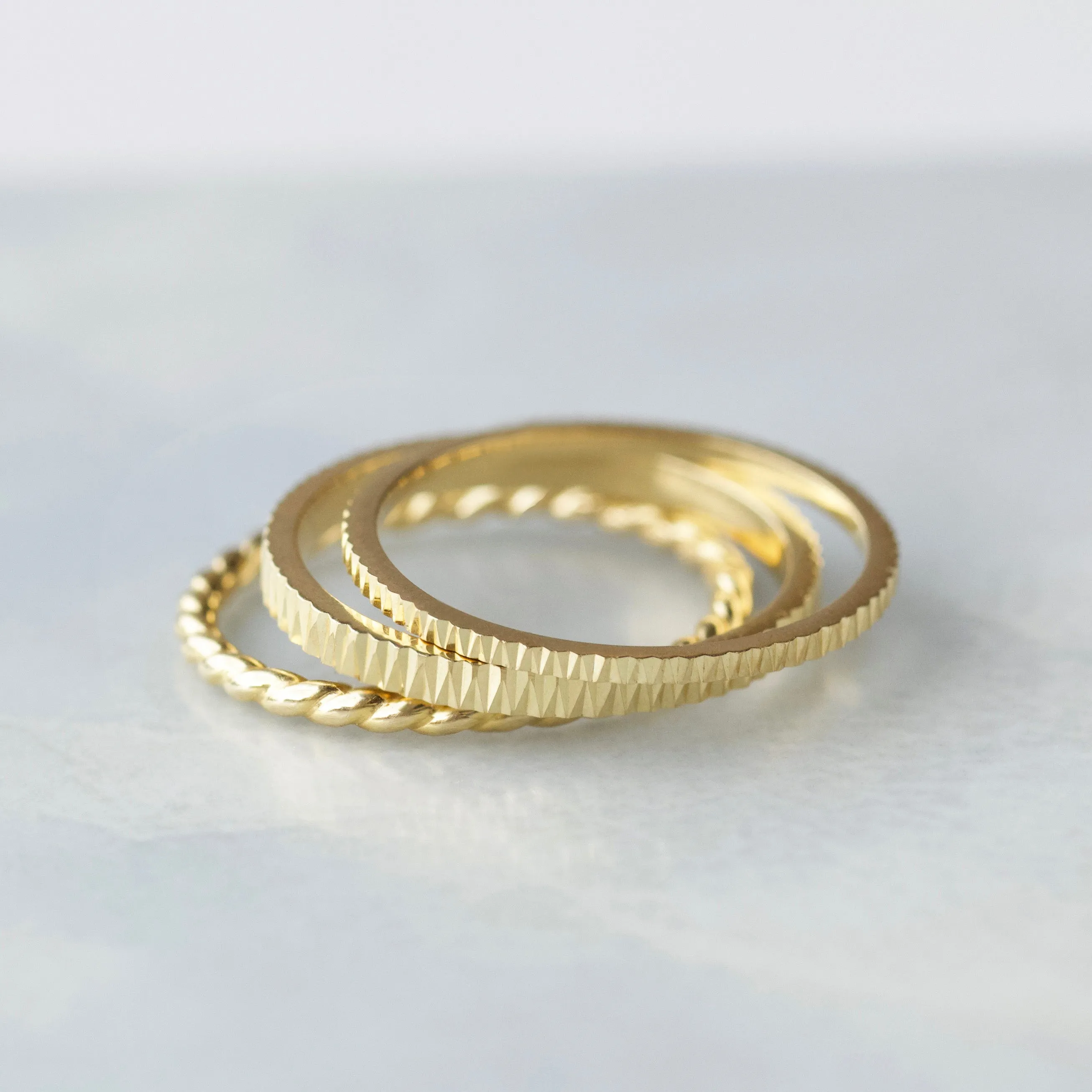 Violet Twist Band Ring