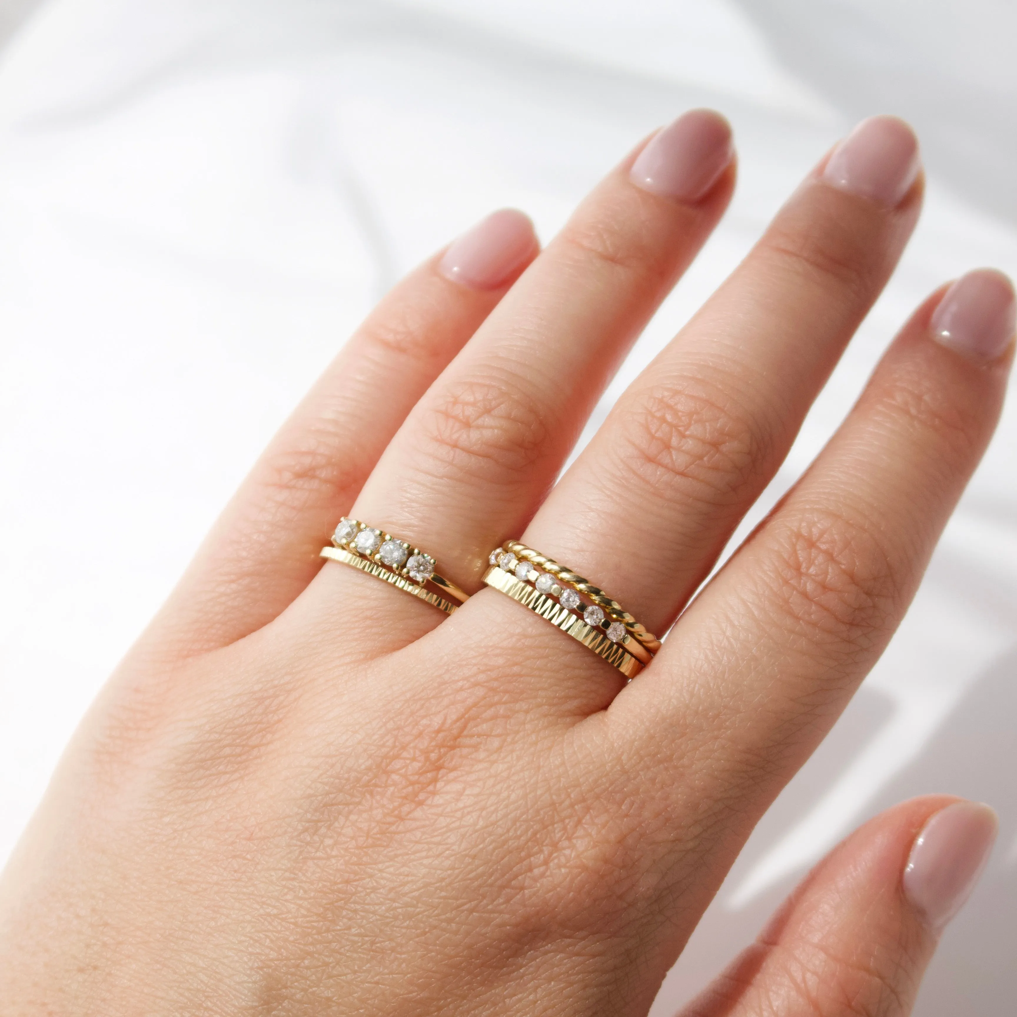 Violet Twist Band Ring