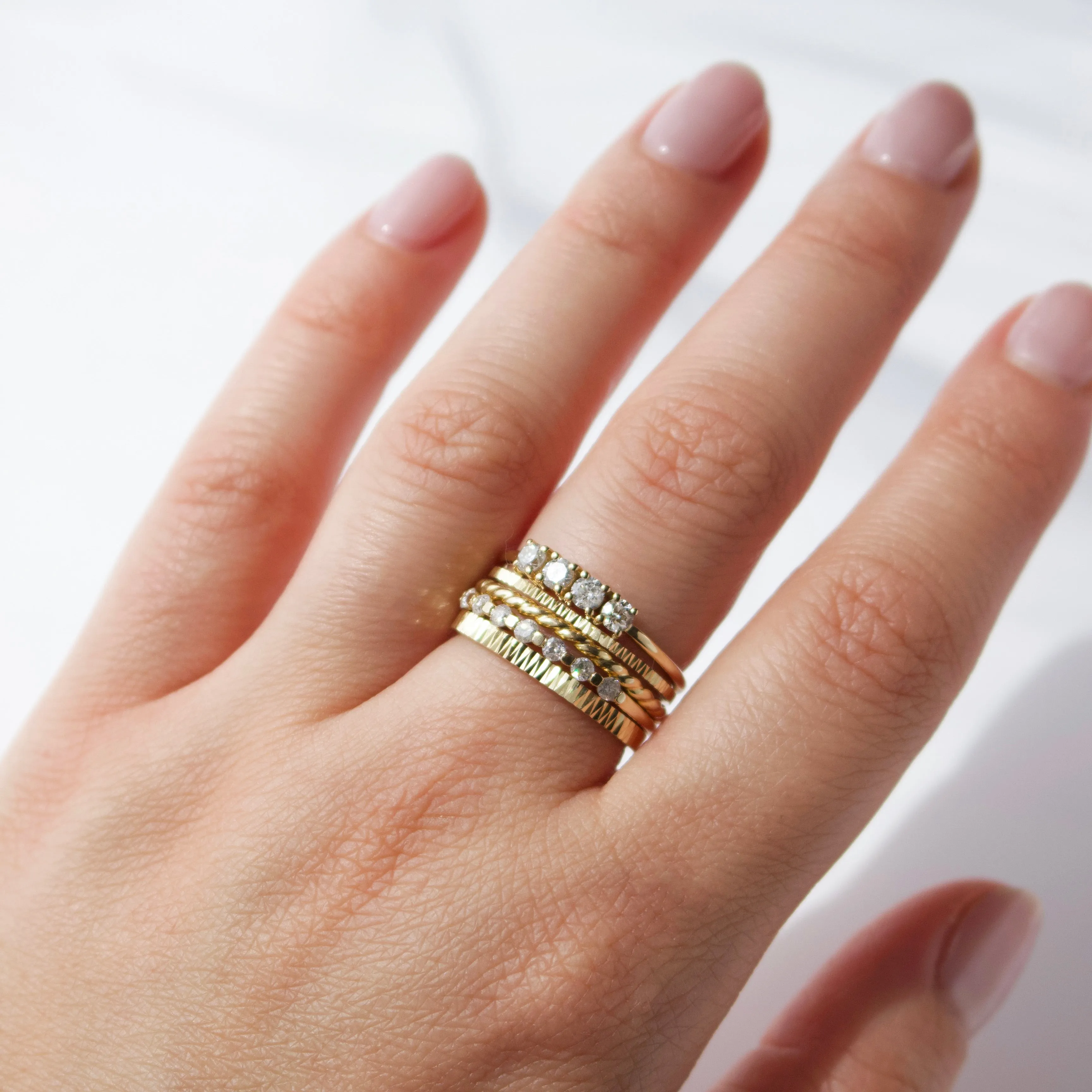 Violet Twist Band Ring