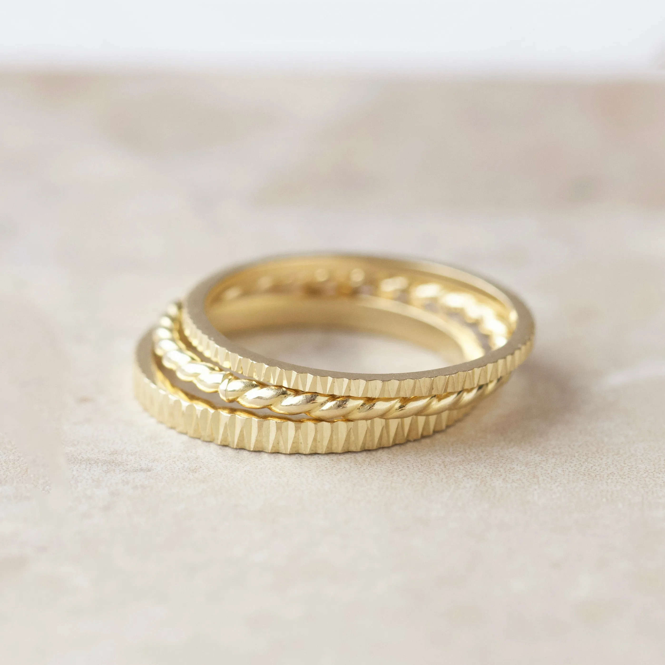 Violet Twist Band Ring