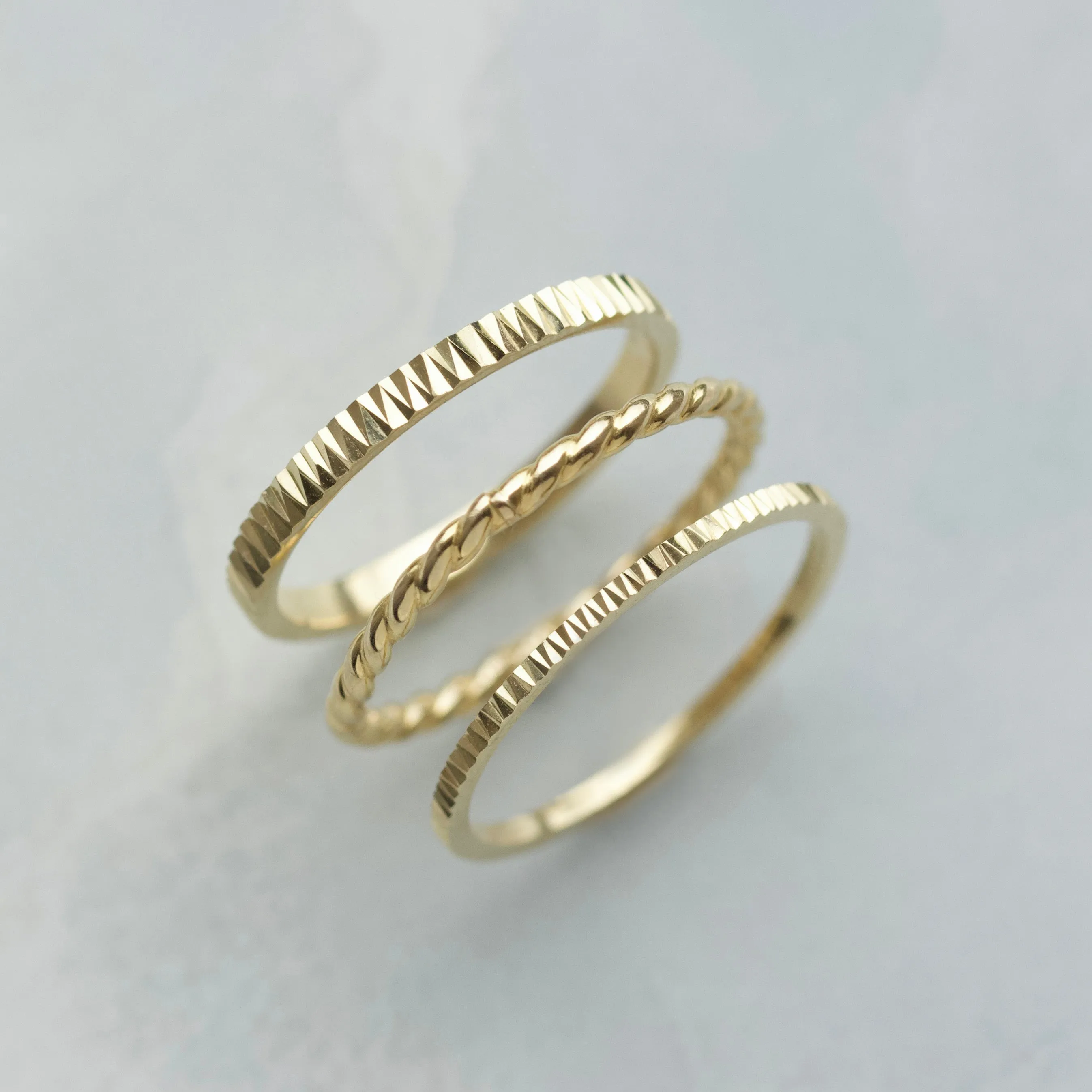 Violet Twist Band Ring