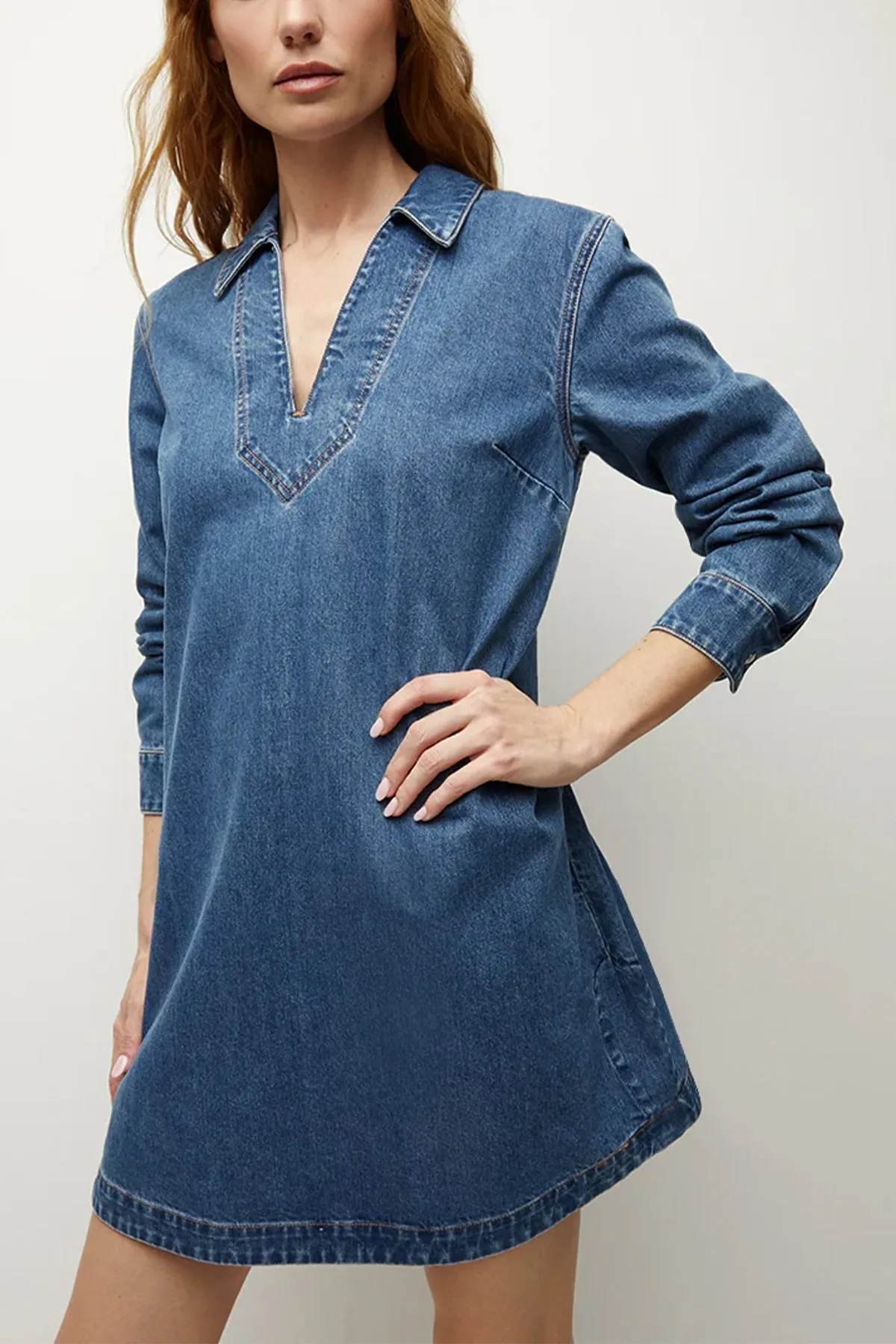 Wasta Denim Dress in Cornflower