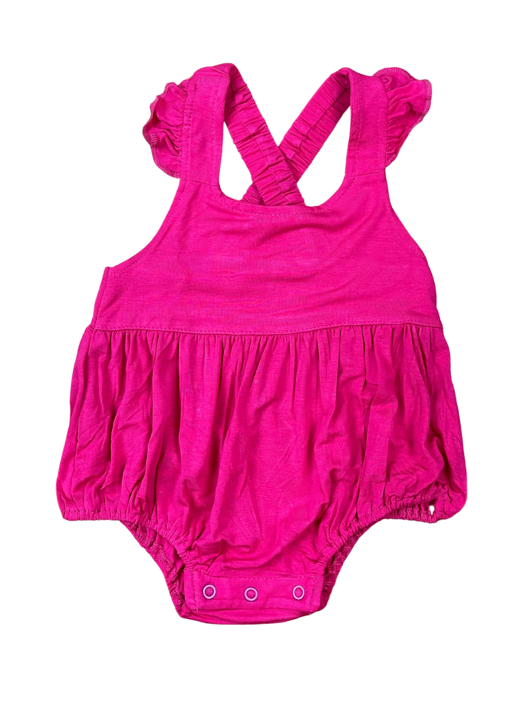 Watermelon Pink Bubble Romper