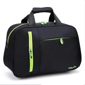 Waterproof Women's Nylon Tote Travel Bag  - Black/Purple/Rose Red/Sky Blue