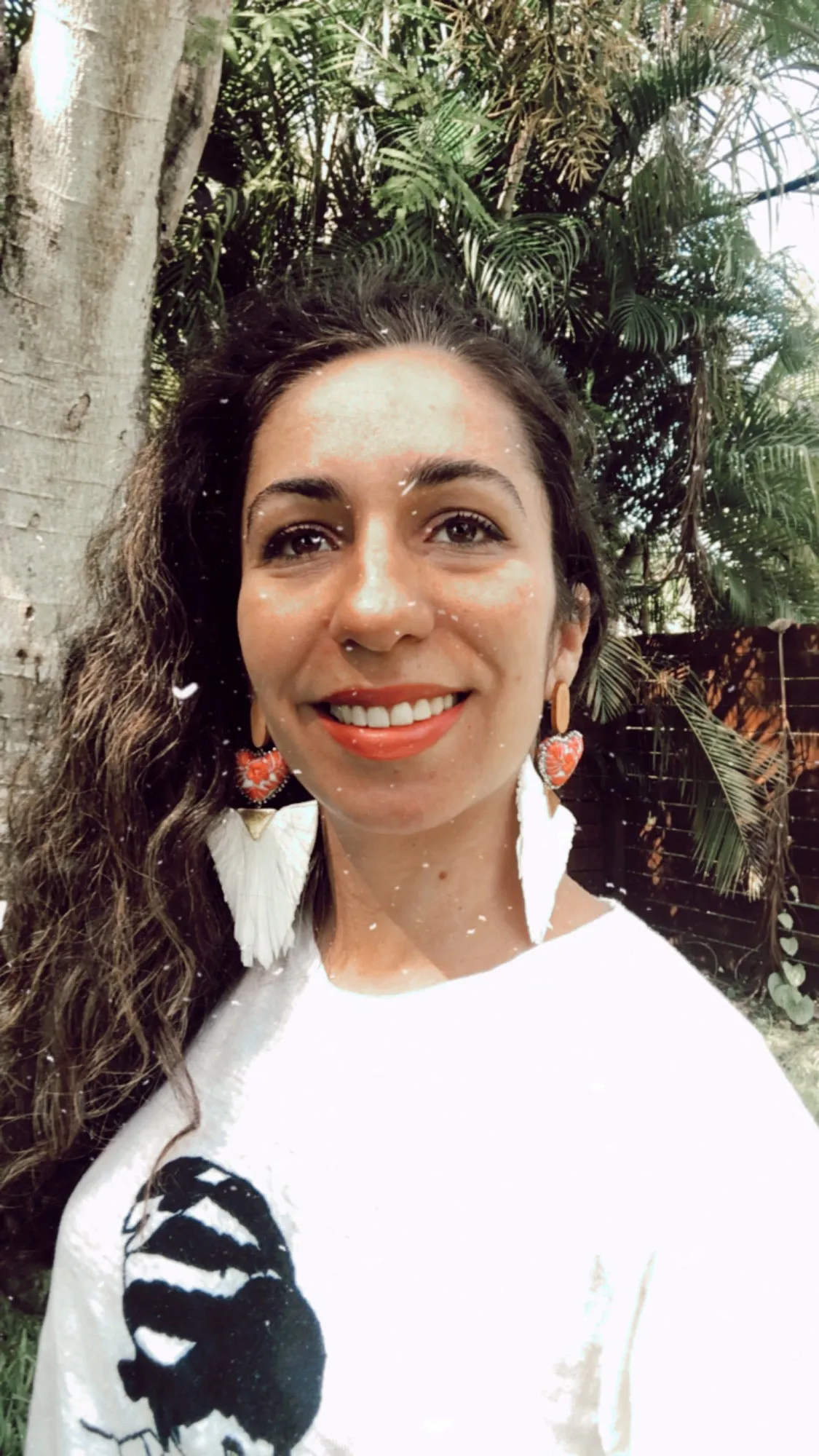 White Raffia Statement Earrings