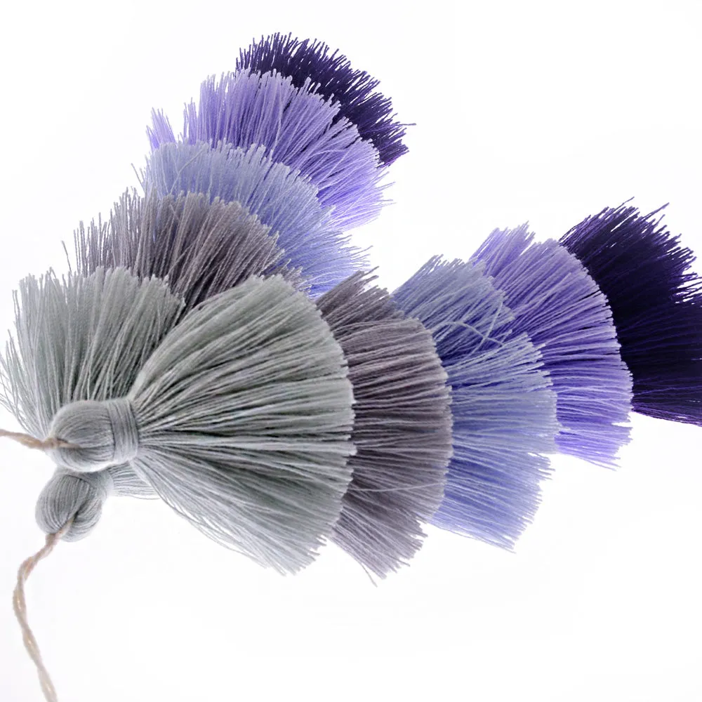 Wholesale Layered Tassel Pendant Five Tier Colorful Cotton Tassel for Earrings pendant handmade 2pcs 10192852
