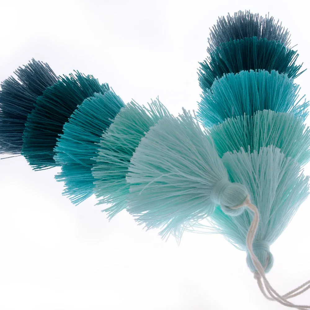 Wholesale Layered Tassel Pendant Five Tier Colorful Cotton Tassel for Earrings pendant handmade 2pcs 10192853