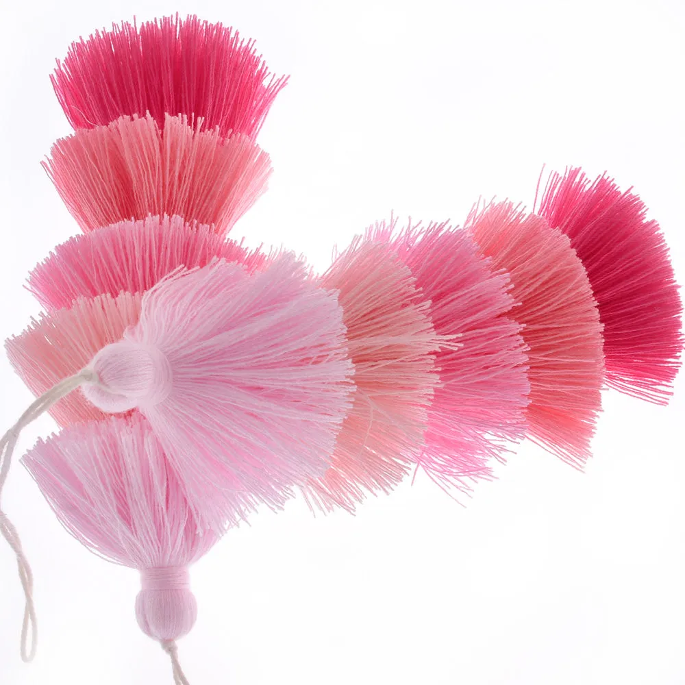 Wholesale Layered Tassel Pendant Five Tier Colorful Cotton Tassel for Earrings pendant handmade 2pcs 10192856