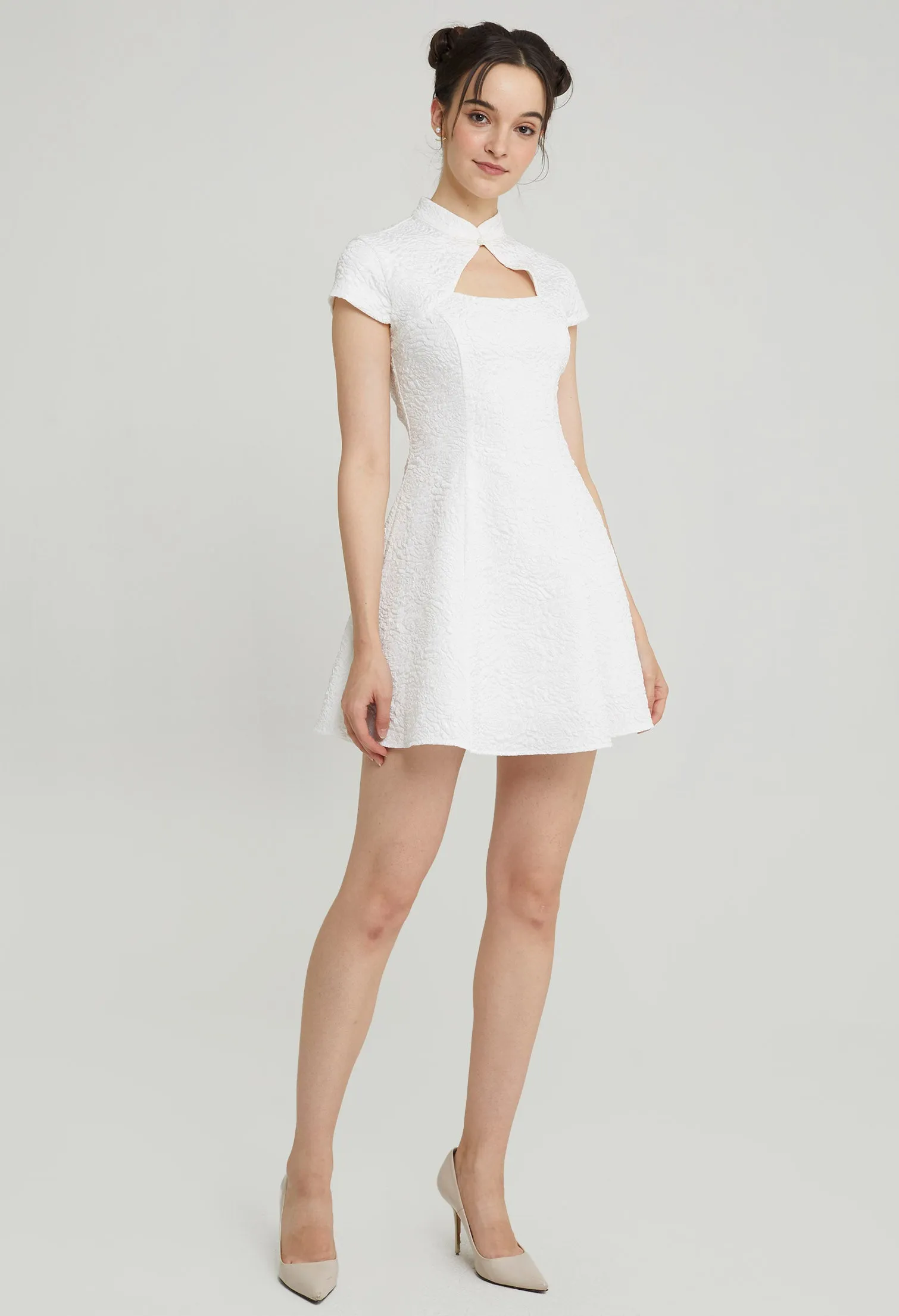 Wishspark Jacquard Mini Dress