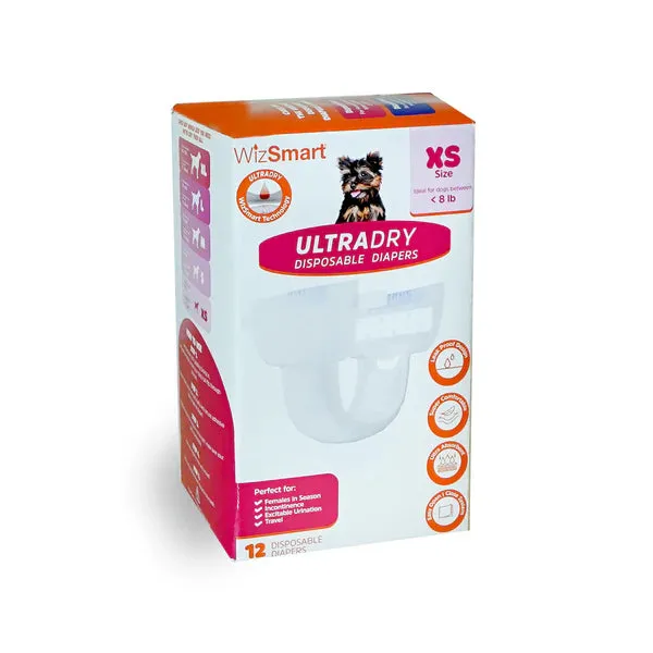 WIZSMART DOG PADS ULTRADRY DISPOSABLE DIAPERS