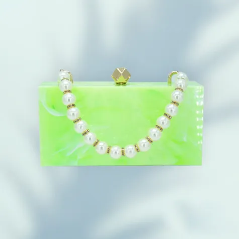 Women Luxury Acrylic Marble Clutch
