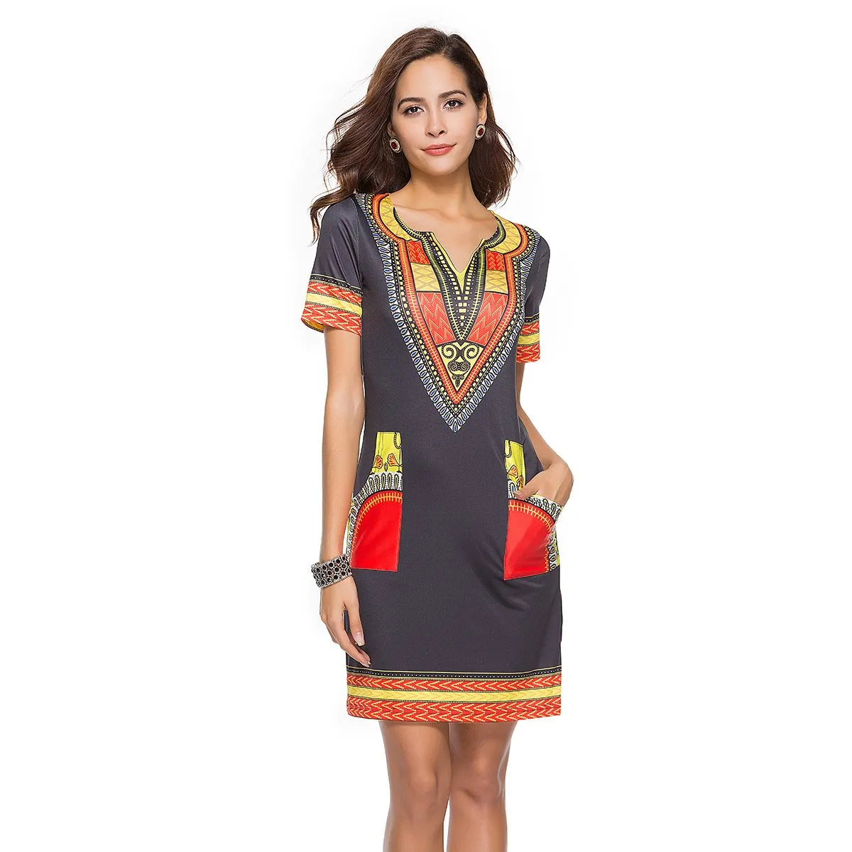 Women Summer Floral Print Short Dresses