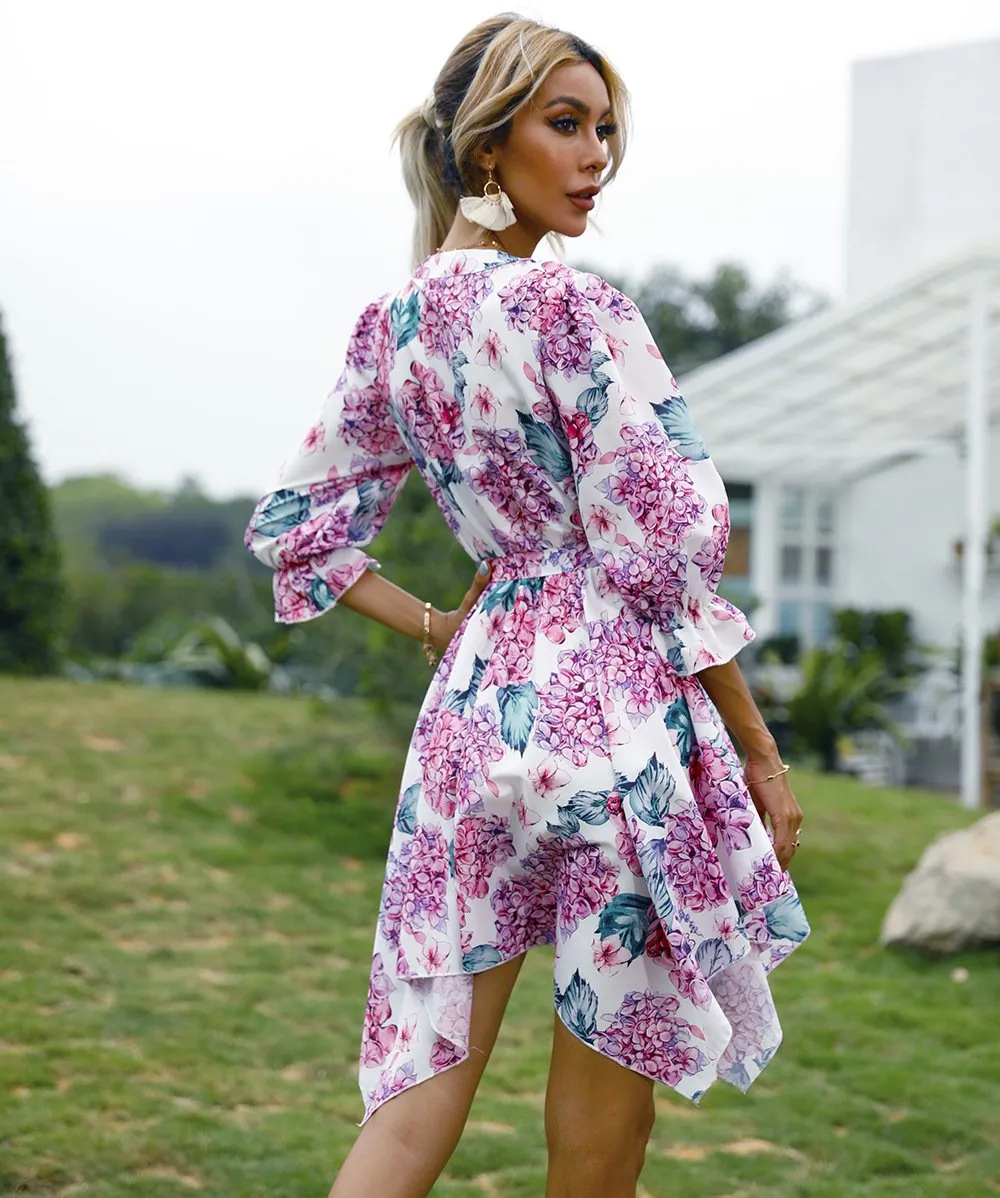 Women Summer Half Sleeves Mini Dresses