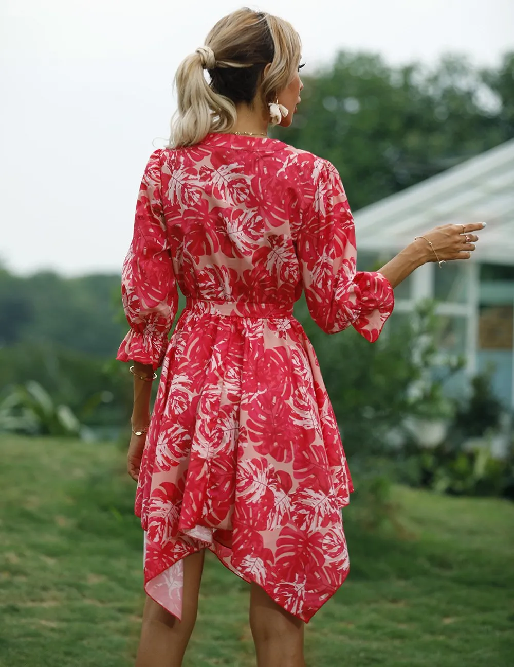 Women Summer Half Sleeves Mini Dresses
