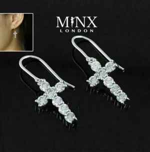 Womens Cross Earrings | Cross Earrings Women | Diamond Earrings | Dangle Earrings | Cross Earrings | Cross Dangle Earrings | Womens Earrings