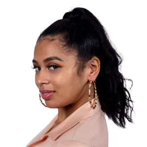 Wrapped Around your finger twisted hoop earrings