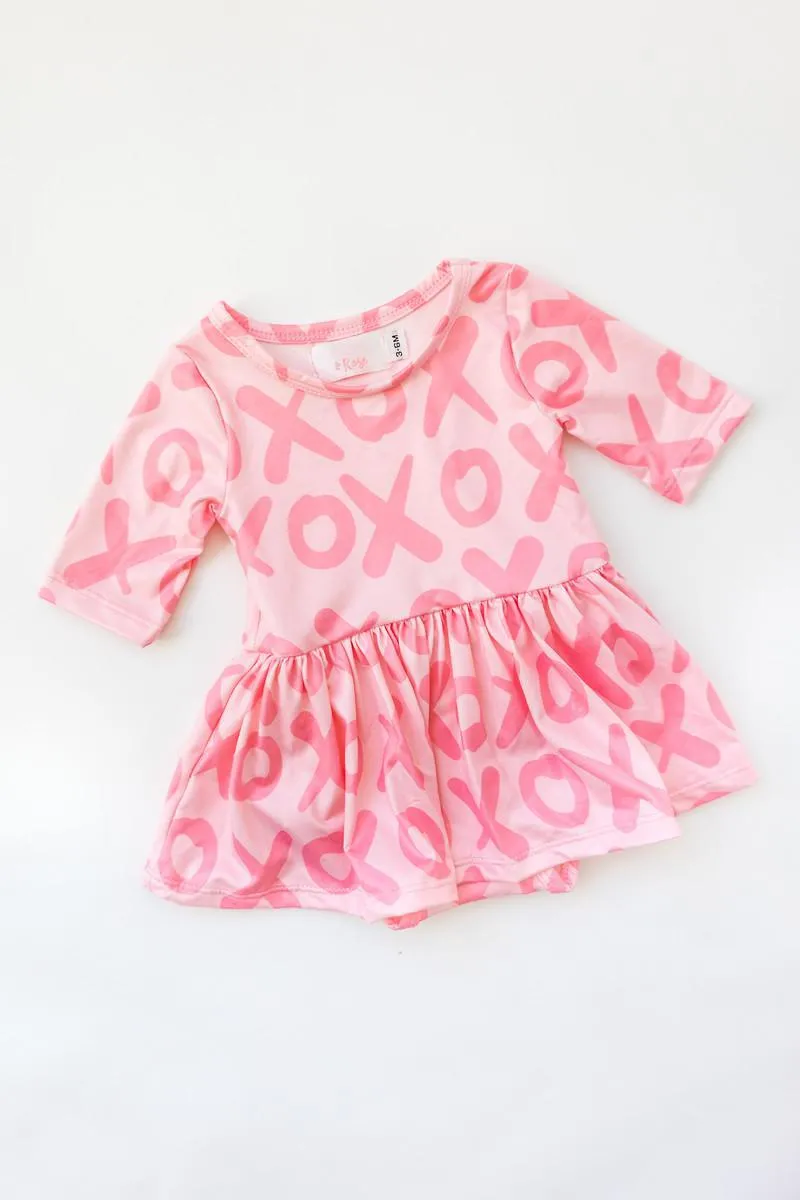 XOXO 3/4 Sleeve Twirl Bodysuit