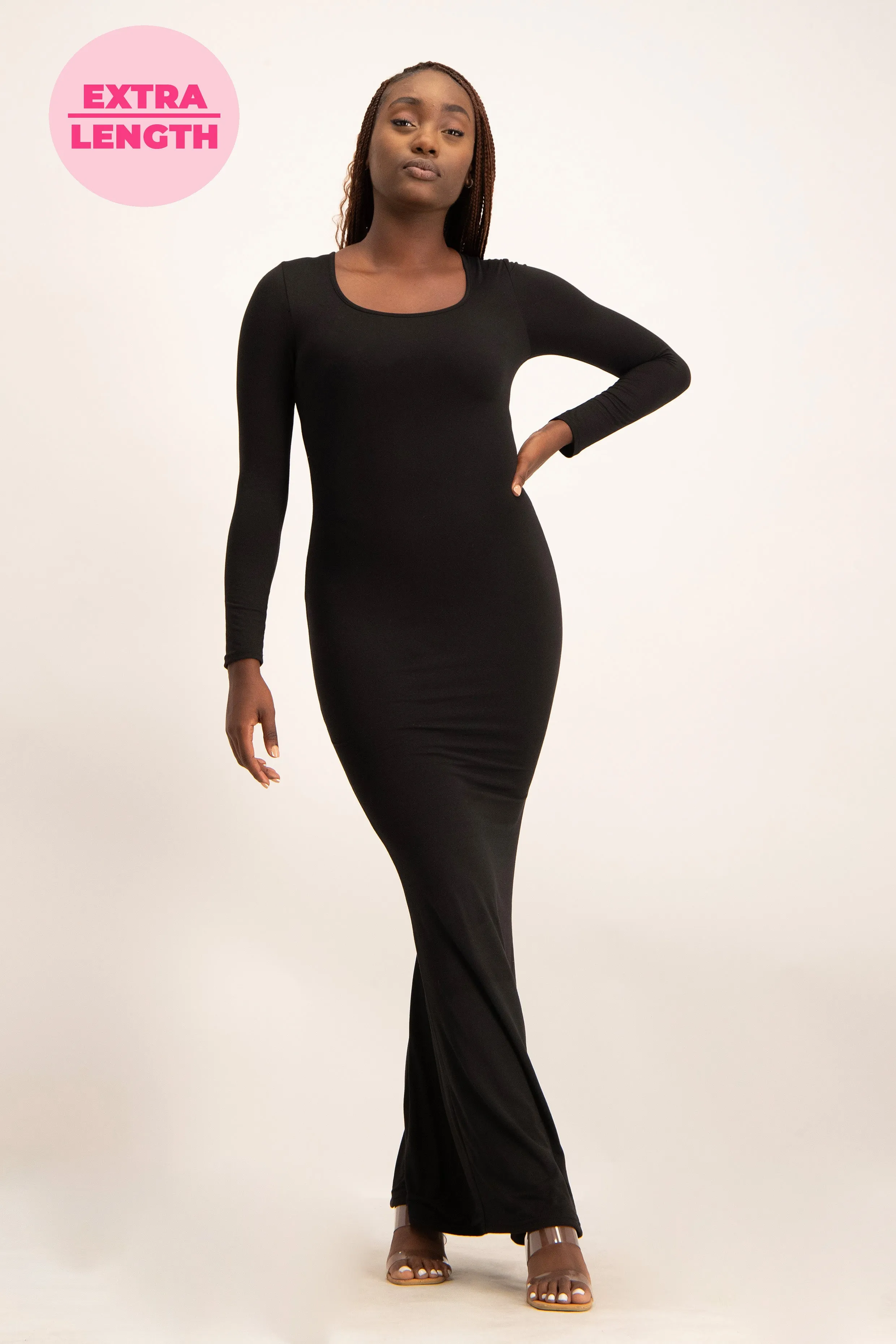 XTRA LENGTH Long Sleeve Lounge Maxi Dress