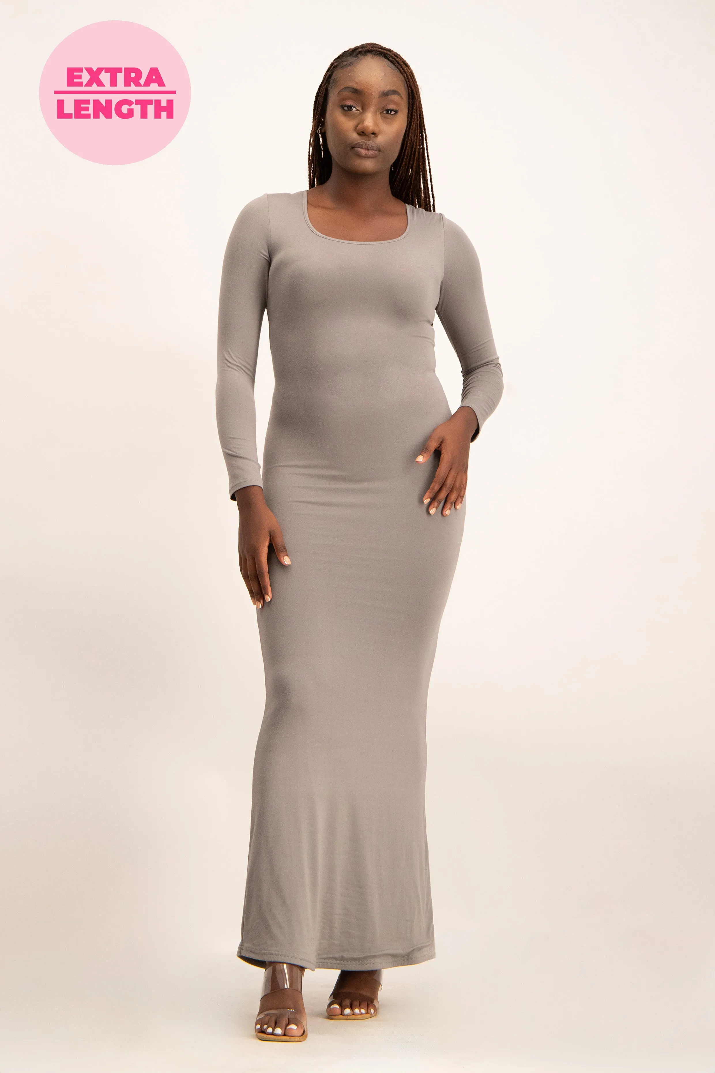 XTRA LENGTH Long Sleeve Lounge Maxi Dress
