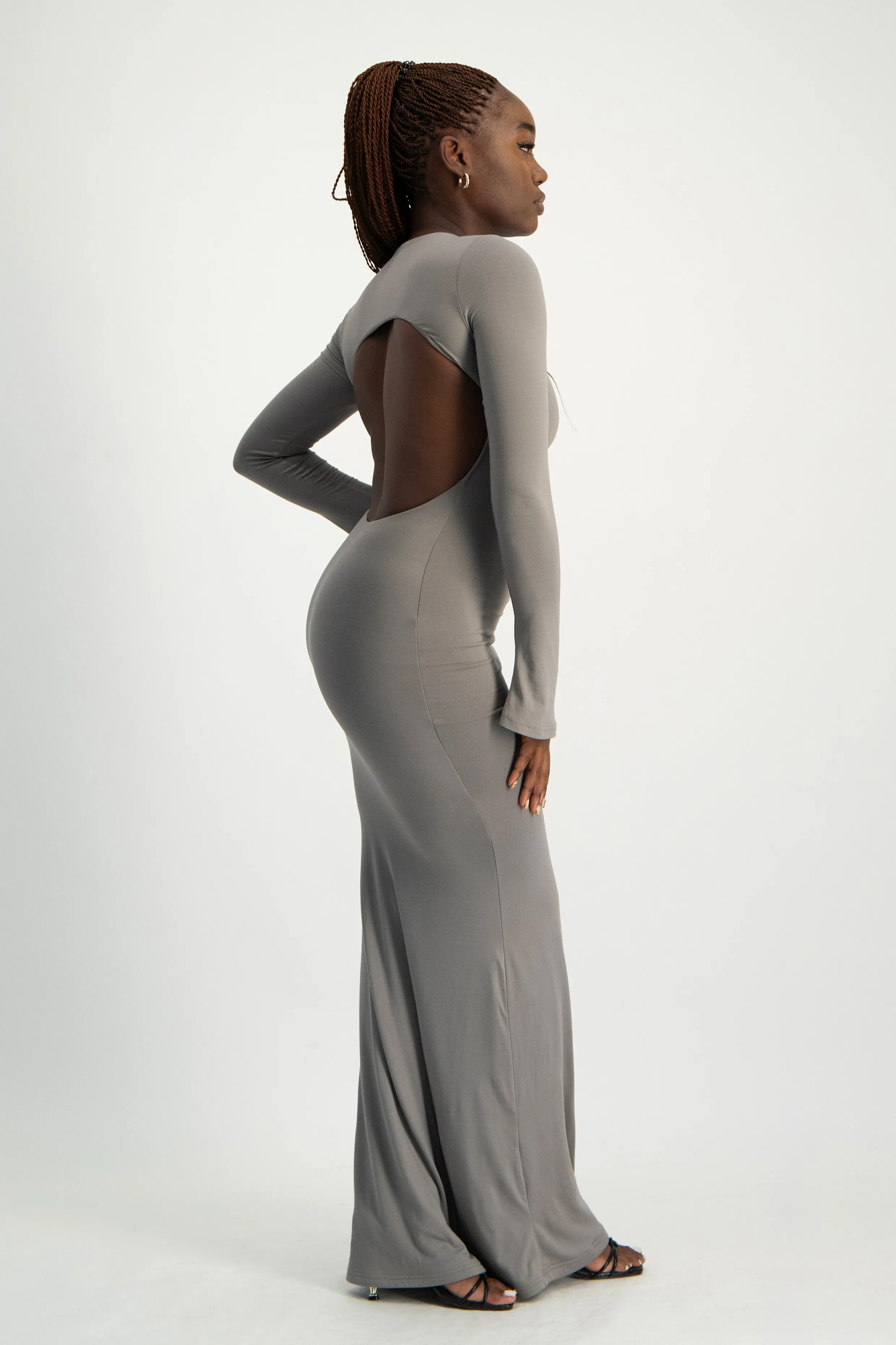 XTRA LENGTH Open Back Lounge Maxi Dress