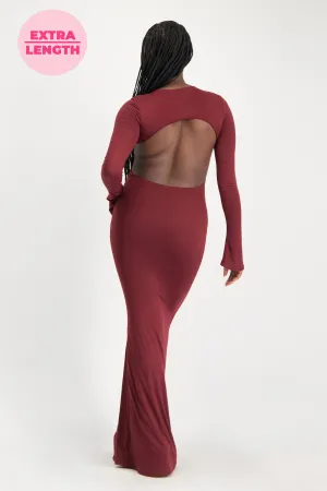 XTRA LENGTH Open Back Lounge Maxi Dress