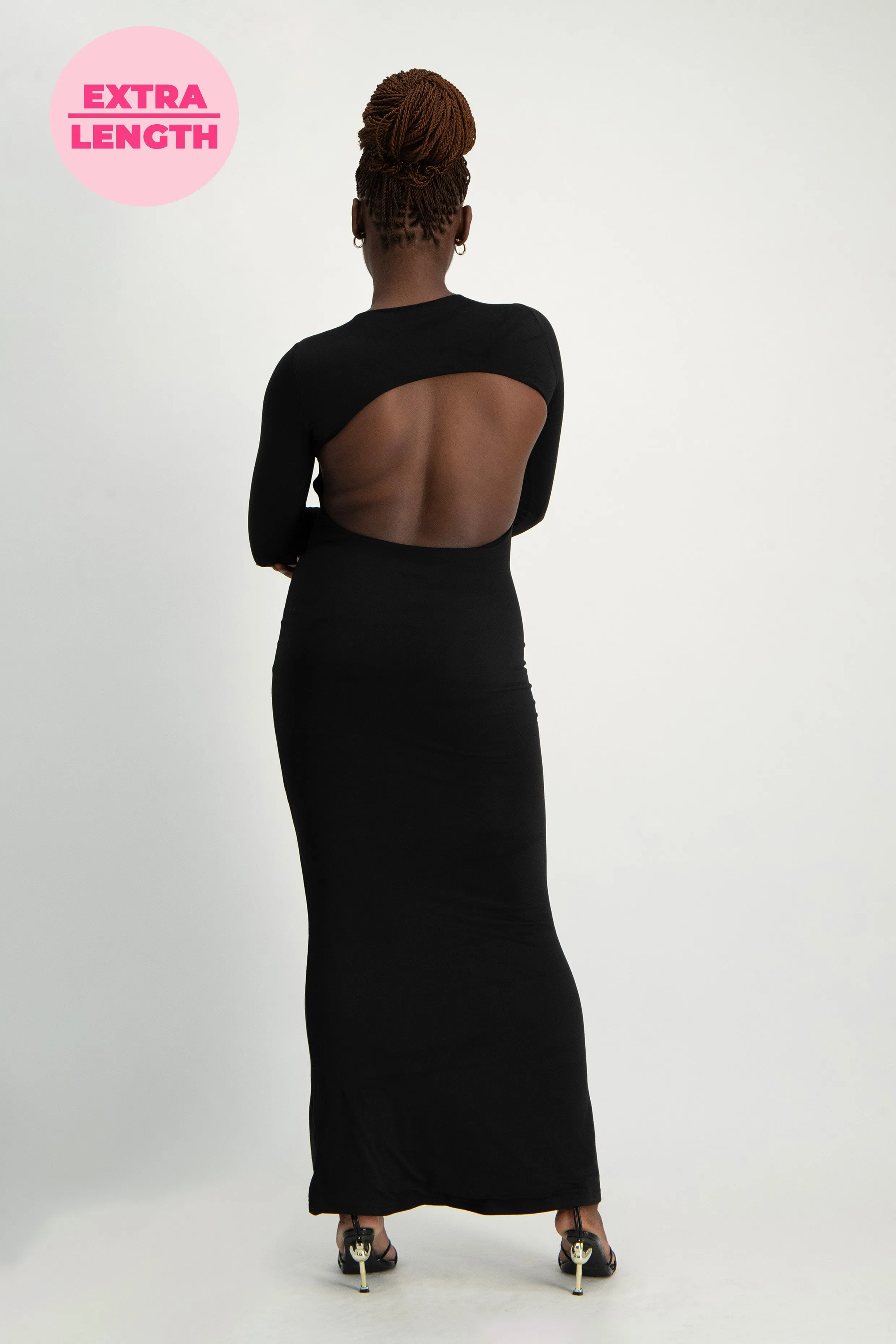 XTRA LENGTH Open Back Lounge Maxi Dress