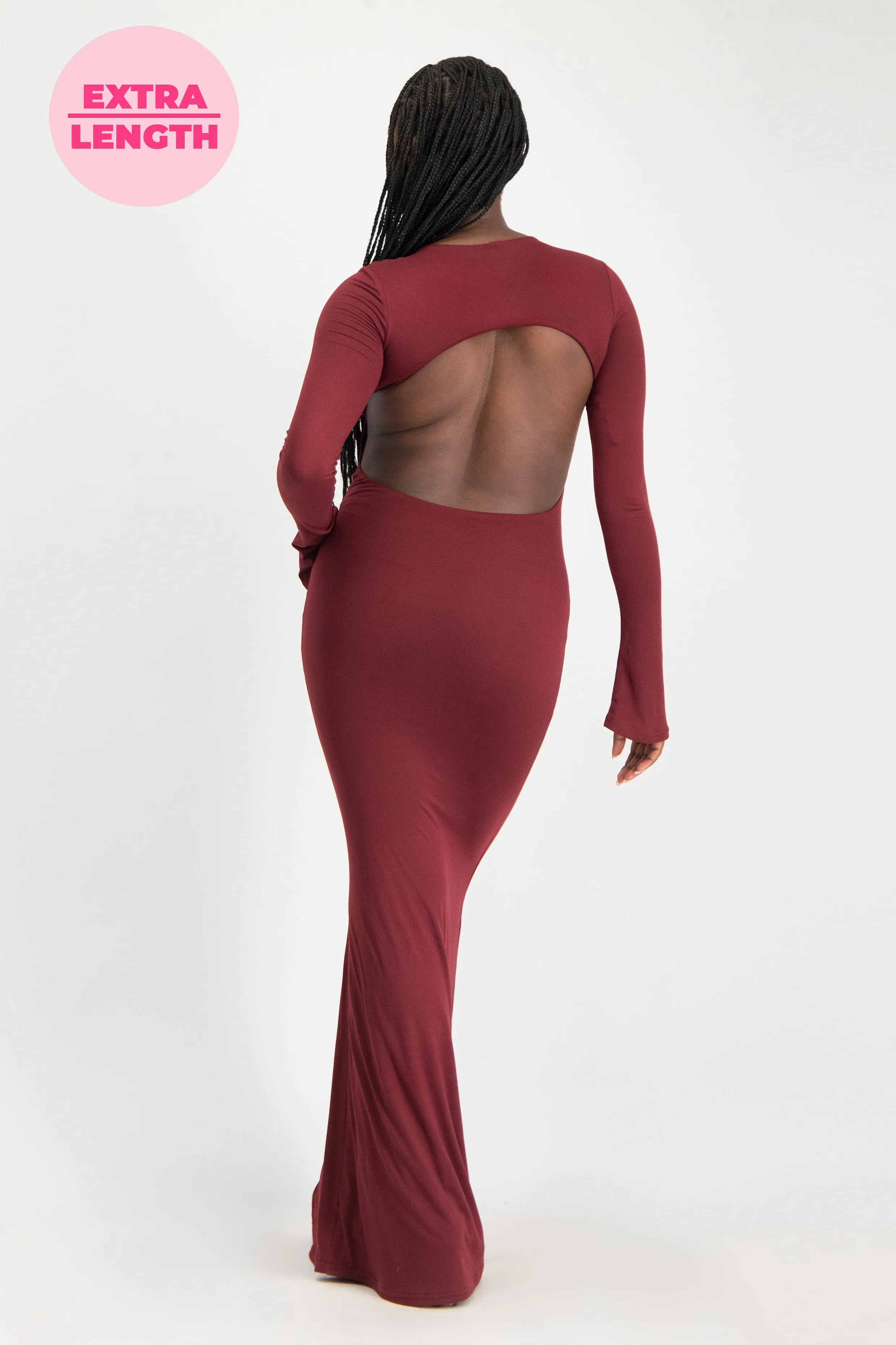 XTRA LENGTH Open Back Lounge Maxi Dress
