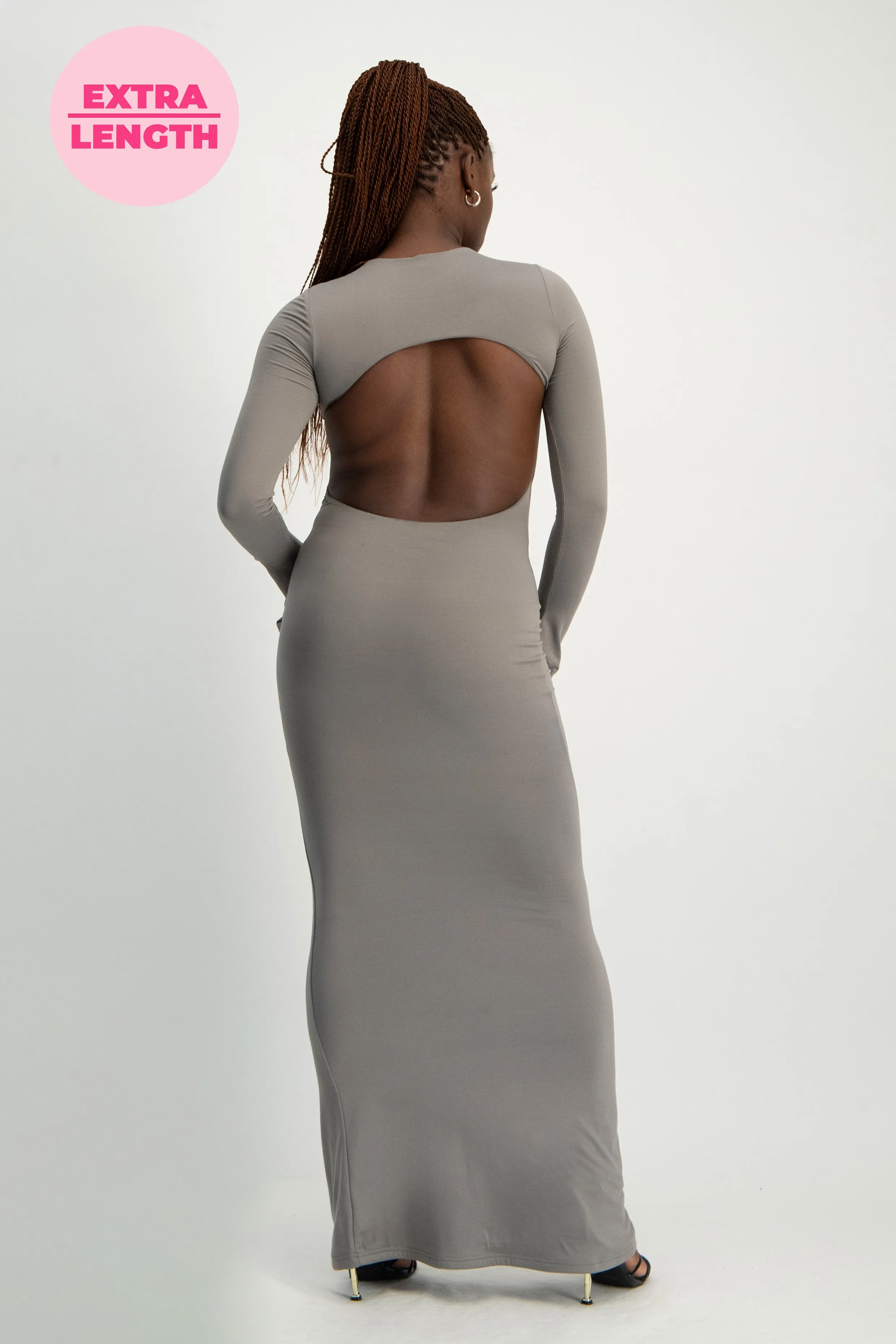XTRA LENGTH Open Back Lounge Maxi Dress