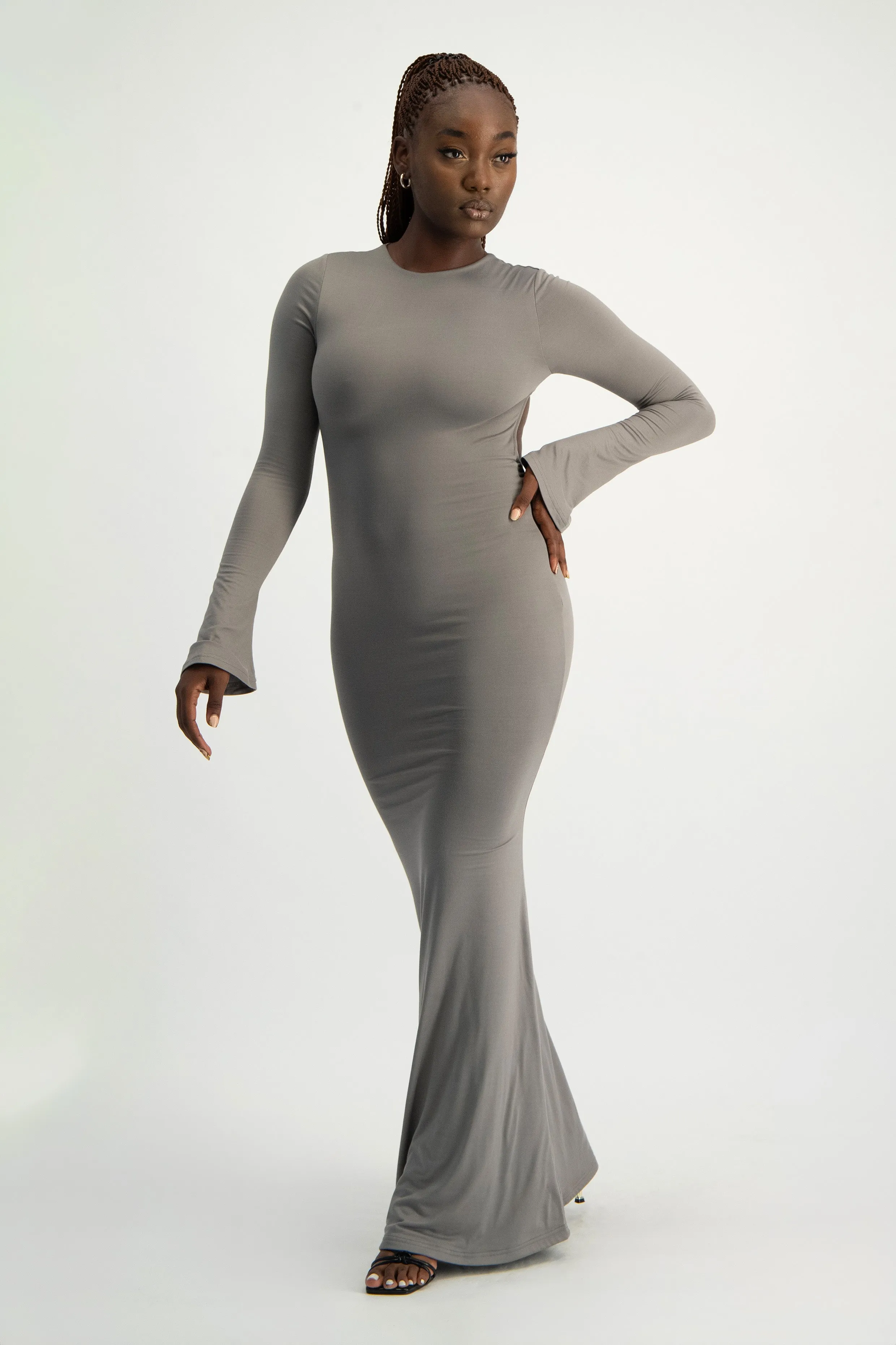 XTRA LENGTH Open Back Lounge Maxi Dress